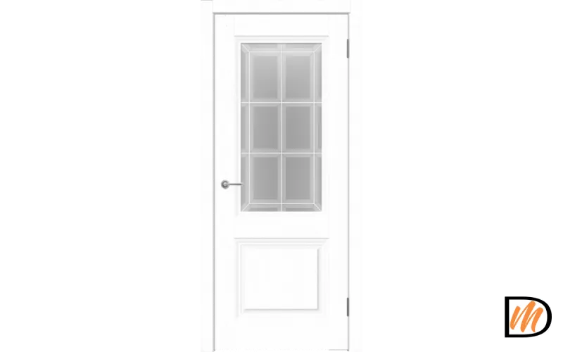 Дверное полотно SoftTouch ALTO 8 800х2000 цвет Ясень белый структурный стекло Английская Решетка Левое/Правое VD1035568