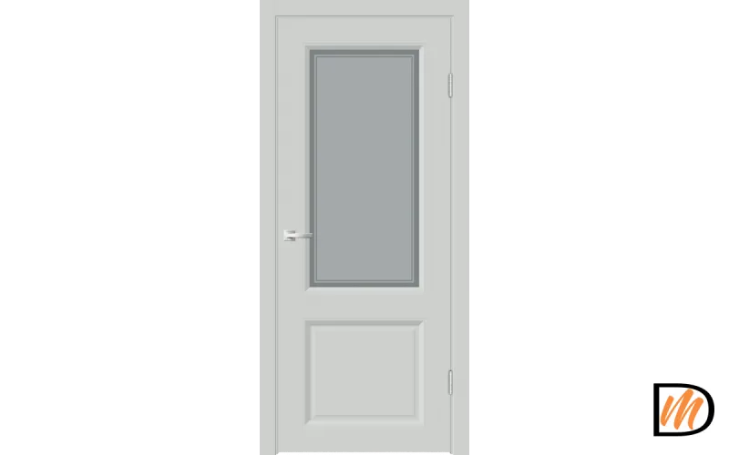 Дверное полотно EMALUX ALTO 21 2V 600х2000 цвет Доломит стекло Мателюкс, контур №1 Левое/Правое VD1290293