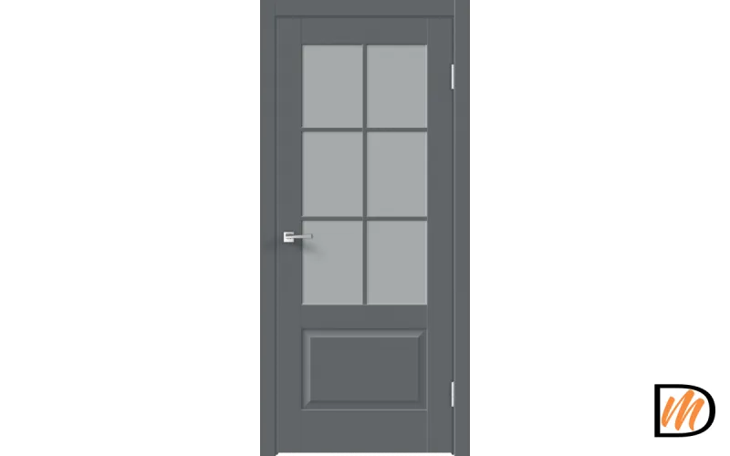 Дверное полотно EMALUX ALTO 12 2V 600х2000 цвет Вулкан стекло Мателюкс Левое/Правое VD1290422