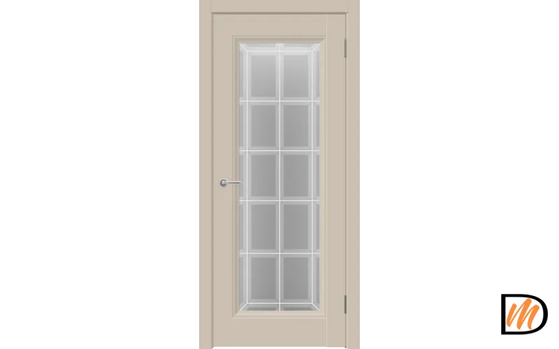 Дверное полотно EMALUX ALTO 9 со стеклом 900х2000 цвет Кварцит стекло каленое Английская Решетка Левое/Правое VD1291192