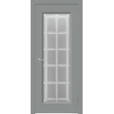 Дверное полотно EMALUX ALTO 9 со стеклом 700х2000 цвет Серый Агат стекло каленое Английская Решетка Левое/Правое VD1291194