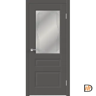 Дверное полотно EMALUX VILLA 3V 600х2000 цвет Феникс стекло Грани Мателюкс Левое/Правое VD1291414