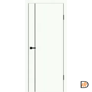 Дверное полотно EMALUX TECHNO BLACK MV1 900х2000 цвет Белый Опал Левое/Правое VD1300340