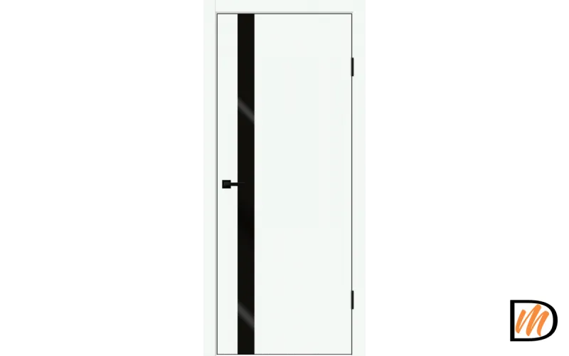 Дверное полотно EMALUX Galant Z1 800х2000 цвет Эльбрус стекло Лакобель черное Левое/Правое VD1300513