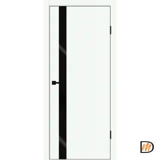 Дверное полотно EMALUX Galant Z1 900х2000 цвет Эльбрус стекло Лакобель черное Левое/Правое VD1300514