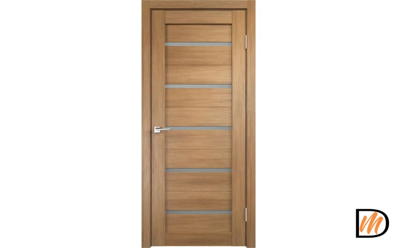 Дверное полотно Экошпон DUPLEX 600х2000 цвет Дуб золотой (арт. 14012) стекло Мателюкс Левое/Правое VD161548