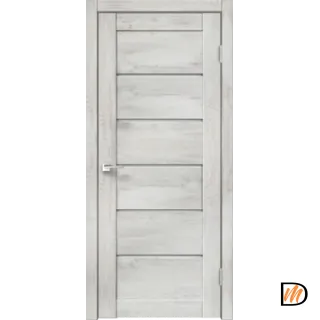 Дверное полотно Экошпон LINEA 1 900х2000 цвет Дуб трэвис серый стекло Мателюкс Левое/Правое VD161646