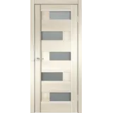 Дверное полотно Экошпон PREMIER 5 600х2000 цвет Ясень Японский стекло Мателюкс Левое/Правое VD800105