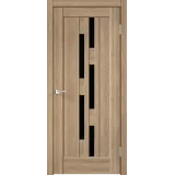 Дверное полотно Экошпон PREMIER 8 900х2000 цвет Дуб Европейский стекло Лакобель черное Левое/Правое VD805364