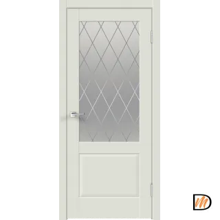 Дверное полотно Экошпон ALTO 11 2V 700х2000 цвет Светло-серый Эмалит стекло РОМБ светлый Левое/Правое VD811403