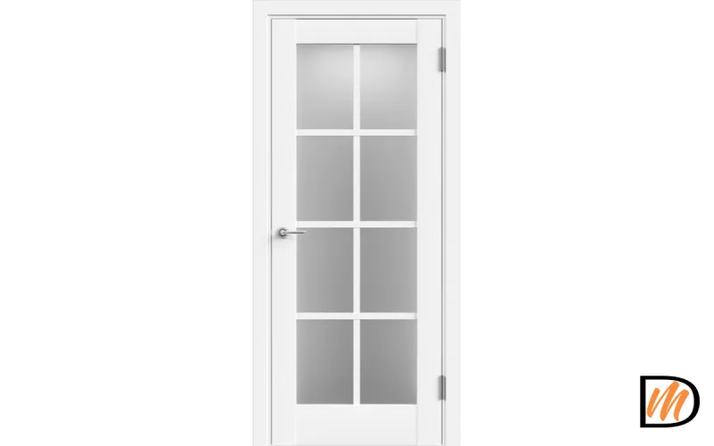 Дверное полотно Экошпон ALTO 13 800х2000 цвет Белый Эмалит стекло Мателюкс Левое/Правое VD811800
