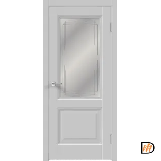 Дверное полотно Экошпон ALTO 15 2V 600х2000 цвет Серый Эмалит стекло Грани Мателюкс Левое/Правое VD812491