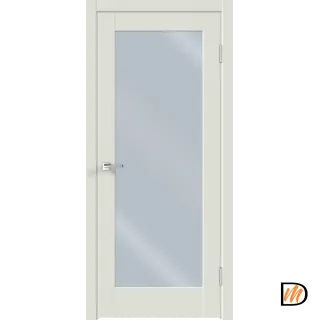 Дверное полотно Экошпон ALTO 4Z 900х2000 цвет Светло-серый Эмалит филенка + зеркало Левое/Правое VD813517