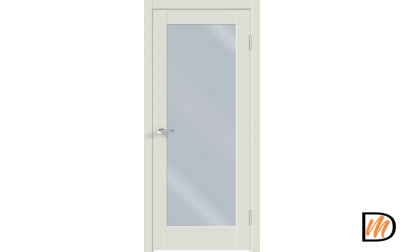 Дверное полотно Экошпон ALTO 4Z 900х2000 цвет Светло-серый Эмалит филенка + зеркало Левое/Правое VD813517