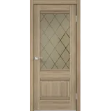 Дверное полотно Экошпон ALTO 2V 700х2000 цвет Дуб Европейский стекло РОМБ бронза Левое/Правое VD814057