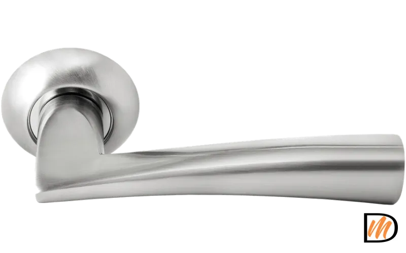 Ручка дверная RAP 18 никель белый/хром  MSK-9010602