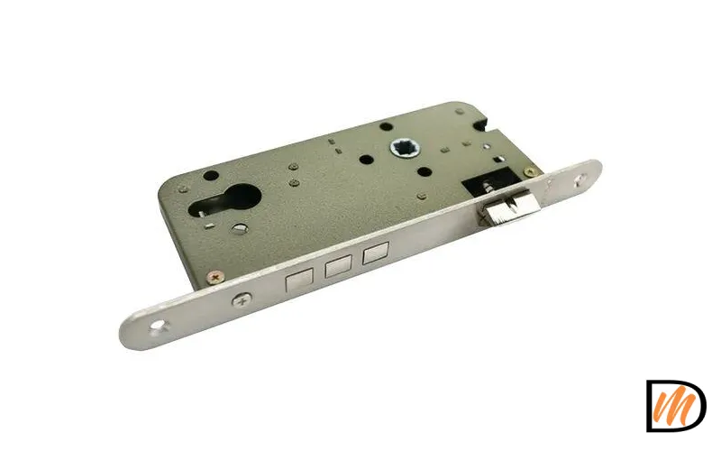 Замок под цилиндр с тремя ригелями OL03 никель матовый  MSK-9010036