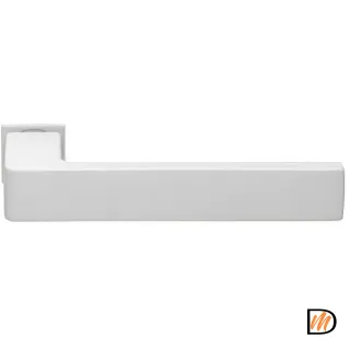 Ручка дверная, с невидимой квадратной розеткой HORIZONT-SM белый  MSK-9012731