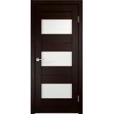 Дверное полотно Экошпон DUPLEX 5 700х2000 цвет Венге стекло Лакобель белое Левое/Правое VD010661