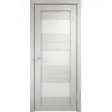 Дверное полотно Экошпон DUPLEX 5 900х2000 цвет Дуб белый стекло Лакобель белое Левое/Правое VD011207
