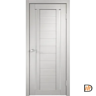 Дверное полотно Экошпон DUPLEX 2 700х2000 цвет Дуб белый стекло Лакобель белое Левое/Правое VD011511
