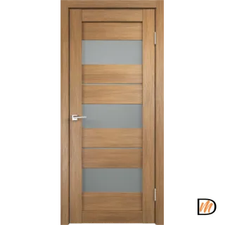 Дверное полотно Экошпон DUPLEX 12 700х2000 цвет Дуб золотой стекло Мателюкс Левое,Правое