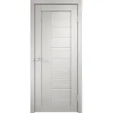 Дверное полотно Экошпон LINEA 3 700х2000 цвет Дуб белый стекло Лакобель белое Левое/Правое VD012867