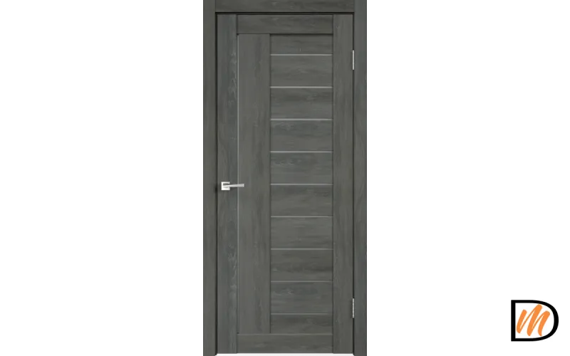 Дверное полотно Экошпон LINEA 3 700х2000 цвет Дуб шале графит стекло Мателюкс Левое/Правое VD013571