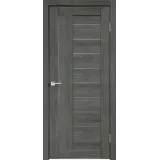 Дверное полотно Экошпон LINEA 3 800х2000 цвет Дуб шале графит стекло Мателюкс Левое/Правое VD013572