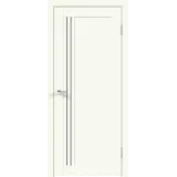 Дверное полотно Экошпон XLINE 8 800х2000 цвет Молочный Эмалит стекло Мателюкс Левое/Правое VD017523