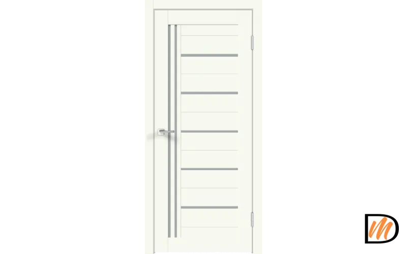 Дверное полотно Экошпон XLINE 17 800х2000 цвет Светло-серый Эмалит стекло Мателюкс Левое/Правое VD017581