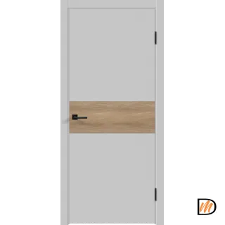 Дверное полотно Экошпон Galant DUO 3 600х2000 цвет Светло-серый Эмалит Левое/Правое VD023287