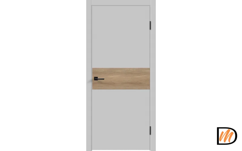 Дверное полотно Экошпон Galant DUO 3 600х2000 цвет Светло-серый Эмалит Левое/Правое VD023287