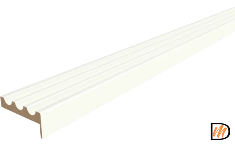 Наличник Канелюр телескопический Экошпон цвет Молочный Эмалит 80х25х2200  VD067575