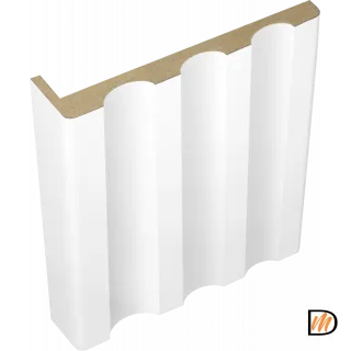 Наличник Канелюр телескопический Экошпон цвет Белый Эмалит 80х25х2440  VD067895