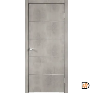 Дверное полотно Экошпон TECHNO H4 900х2000 цвет Муар светло-серый Левое/Правое VD080446