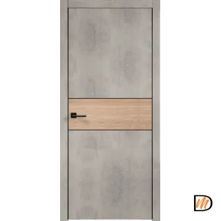 Дверное полотно Экошпон TECHNO BLACK DUO 3 700х2000 цвет Муар светло-серый Левое/Правое VD080810