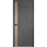 Дверное полотно Экошпон TECHNO BLACK DUO 1 800х2000 цвет Муар темно-серый Левое/Правое VD080920