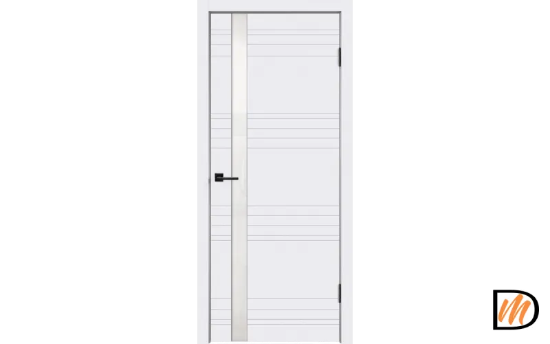Дверное полотно Эмаль SCANDI N Z1 800х2000 цвет Белый стекло Лакобель белое Левое/Правое VD1000096