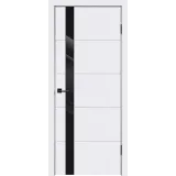 Дверное полотно Эмаль SCANDI F Z1 600х2000 цвет Белый стекло Лакобель черное Левое/Правое VD1000182