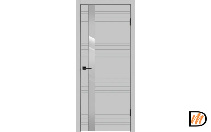 Дверное полотно Эмаль SCANDI N Z1 600х2000 цвет Светло-серый стекло Лакобель светло-серый Левое/Правое VD1000608
