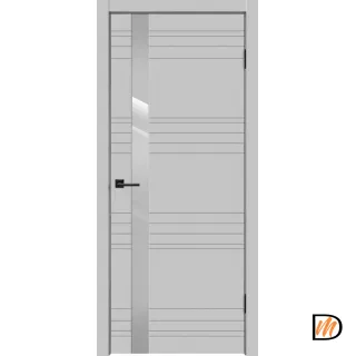 Дверное полотно Эмаль SCANDI N Z1 800х2000 цвет Светло-серый стекло Лакобель светло-серый Левое/Правое VD1004734