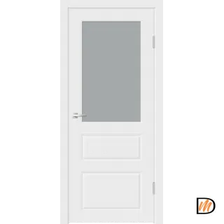 Дверное полотно Эмаль Flat LUX 3V 800х2000 цвет Белый стекло Мателюкс Левое/Правое VD1005058