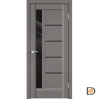 Дверное полотно SoftTouch SoftTouch PREMIER 3 900х2000 цвет Ясень грей структурный стекло Лакобель черное Левое/Правое VD1030166