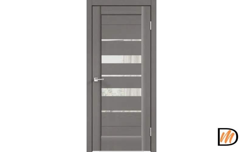 Дверное полотно SoftTouch SoftTouch PREMIER 23 600х2000 цвет Ясень грей структурный стекло Зеркало с двух сторон Левое/Правое VD1030341