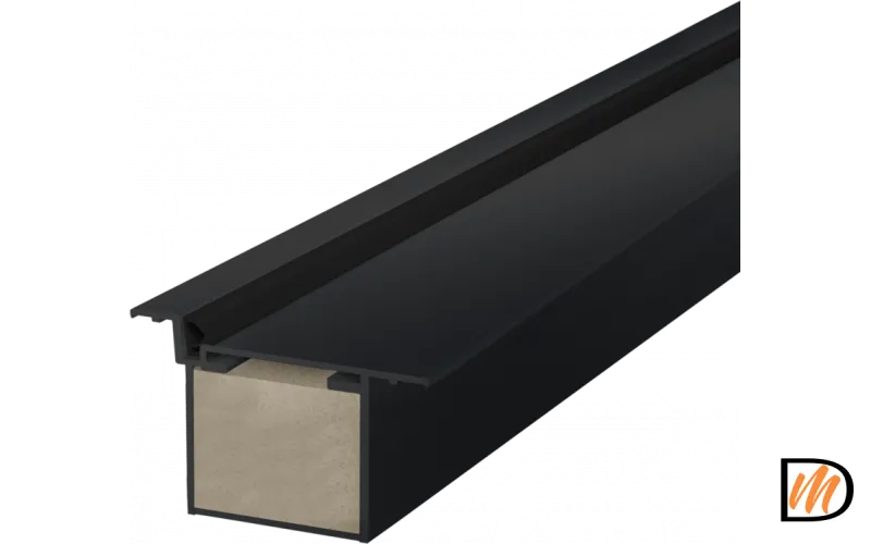 коробка INVISIBLE ОПТИМ под покраску черный 2 стойки (2250мм, запил под 45°) и перекладина 1050мм Левое VD1081064