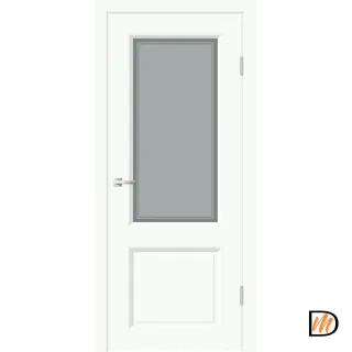 Дверное полотно EMALUX ALTO 21 2V 800х2000 цвет Белый Опал стекло Мателюкс, контур №1 Левое/Правое VD1290295