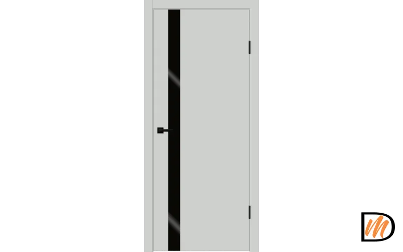 Дверное полотно EMALUX Galant Z1 900х2000 цвет Доломит стекло Лакобель черное Левое/Правое VD1300481