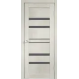 Дверное полотно Экошпон LINEA 6 900х2000 цвет Муар снежный стекло Мателюкс Графит Левое/Правое VD162490