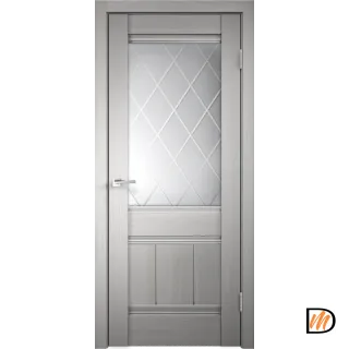 Дверное полотно 3D FLEX UNICA 11 900х2000 цвет Белый стекло РОМБ светлый Левое/Правое VD500116